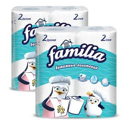 Бумажные полотенца FAMILIA 2 слоя 2 рулона 1/2 листа в наборе 2шт в Фикс Прайс