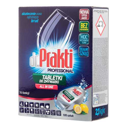 Таблетки для посудомоечных машин Dr.Prakti Professional 2.1 кг 105 шт в Фикс Прайс