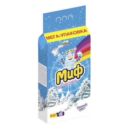 Порошок для стирки Миф свежий цвет автомат 9 кг в Фикс Прайс