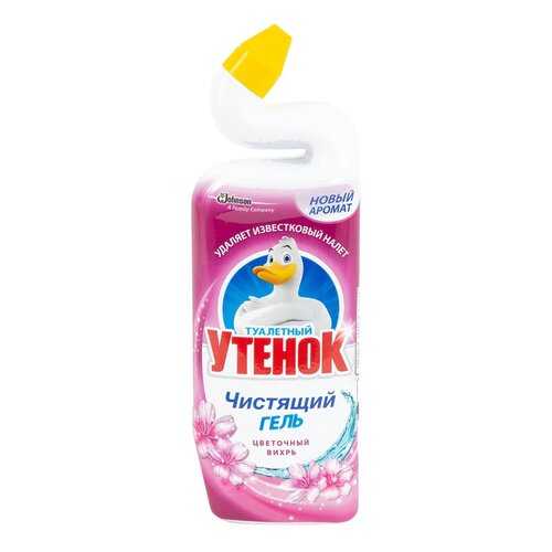 Чистящий гель Туалетный утенок для унитазов цветочный вихрь 0.75 л в Фикс Прайс