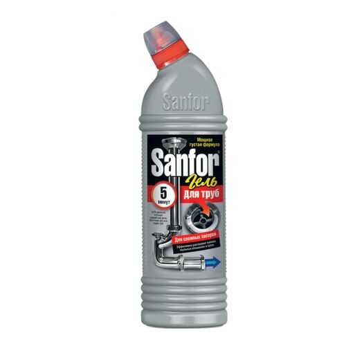 Средство для очистки труб и сливов Sanfor 750 мл в Фикс Прайс