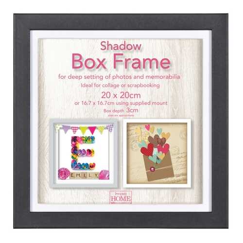 Фоторамка Innova ''Shadow Box Black'' 20x20 см (окно 17x17 см) в Фикс Прайс