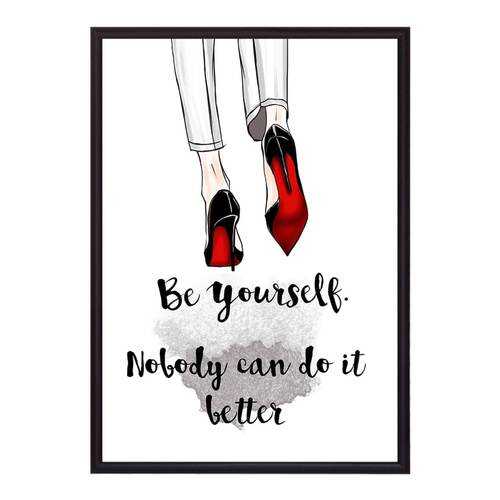 Постер в рамке Be yourself 30х40 см в Фикс Прайс