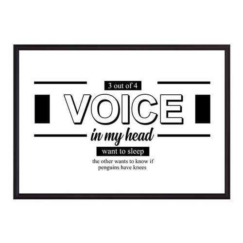 Постер в рамке Voice 30х40 см в Фикс Прайс