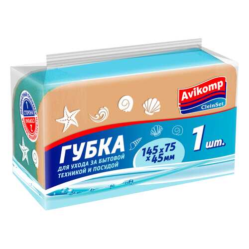 Ak clein set губка для ухода за бытовой техникой и посудой, деликат.полимер+иск.замша в Фикс Прайс