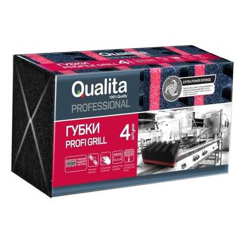 Губки кухонные QUALITA PROFI GRILL 4шт в Фикс Прайс