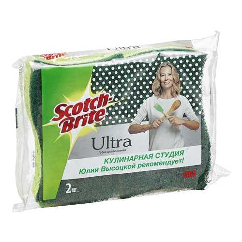 Губки Scotch-Brite ультра для посуды 2 шт в Фикс Прайс