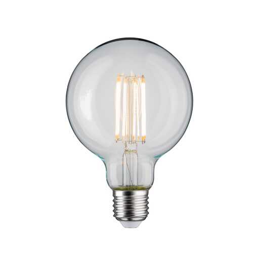 Лампа LED Globe 95 12W E27 230V 2700K, прозрачная 28544 в Фикс Прайс