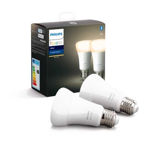 Умные светодиодные лампы Philips Hue White Bluetooth E27 2 шт (8718696785270) в Фикс Прайс