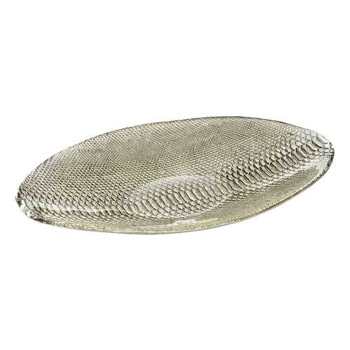 Блюдо овальное 50х30см, цвет beige/chrome, DIVINA в Фикс Прайс