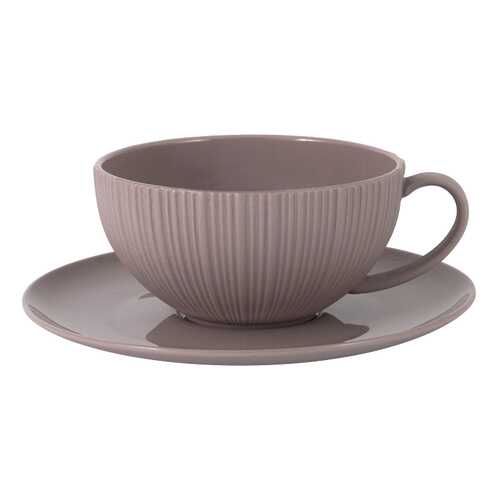 Чашка с блюдцем Cocoa & Caramel 200 мл цвет какао 58206 в Фикс Прайс