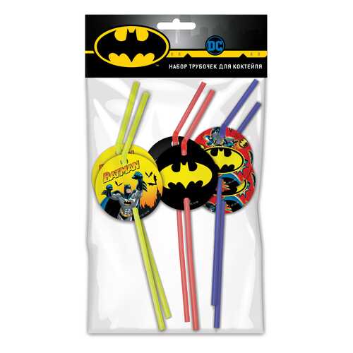Набор трубочек для коктейля ND Play. Batman , 6 шт в Фикс Прайс