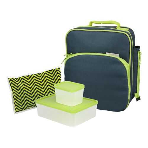 Сумка для ланча + 2 ланч-бокса + охлаждающий пакет Lunch Box Kit (NIGHT) в Фикс Прайс