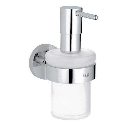 Дозатор жидкого мыла GROHE Essentials с держателем, хром в Фикс Прайс
